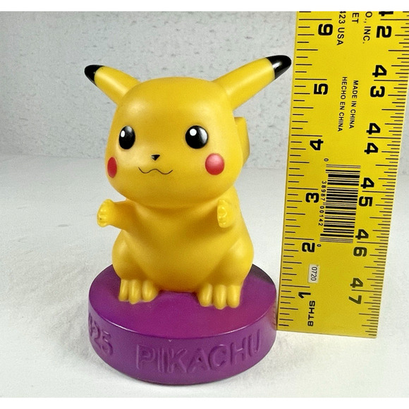 Nintendo Pokemon Vtg 2000 Tumbler Cups #25 Pikachu Yellow Purple TOP ONLY - RARE - Picture 11 of 12